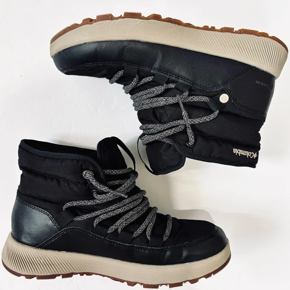 Columbia Women’s 8 Slopeside Village Omni Heat Waterproof Black Winter Snow Boot